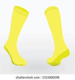 Yellow  socks. vector illustration