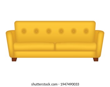 Saco amarillo aislado en ilustración blanca vectorial