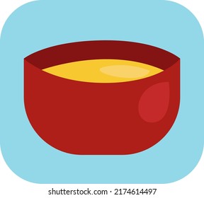 Sopa amarilla, ilustración, vector sobre fondo blanco.