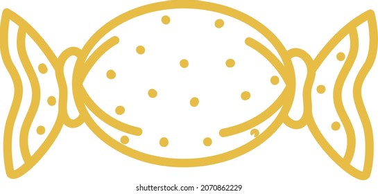 Yellow sour candy, illustration, vector, on a white background.