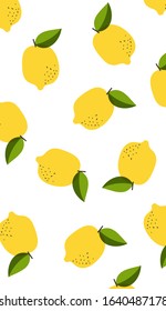 Yellow Sour Lemon Background. Ripe Lemon Vector Illustration Background.
