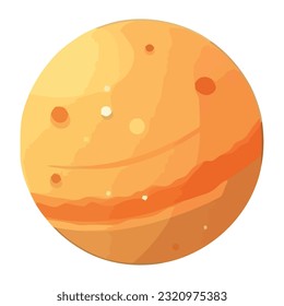 yellow space outer planet icon isolated