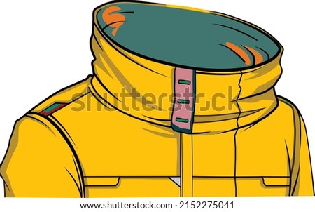 Yellow Space Suit. Which can be used as accessories, traits, assets,  which could be placed on any head character and use it as traits for your nft collection.