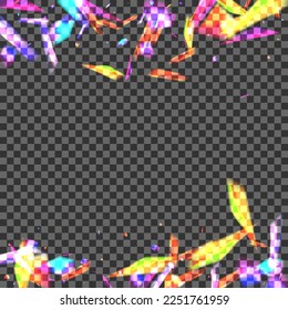 Yellow Spark Background Transparent Vector. Twinkle Spread Design. Violet Modern Illustration. Blur Emotion. Shimmer Solar Wallpaper.