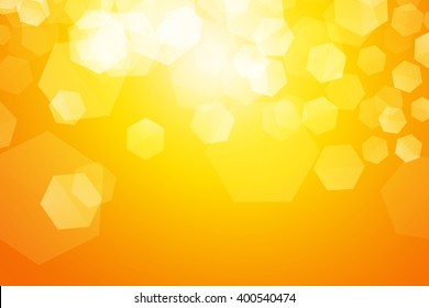 yellow sparkle blur hexagon background