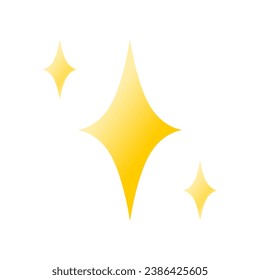Yellow sparkle light star icon vector design
