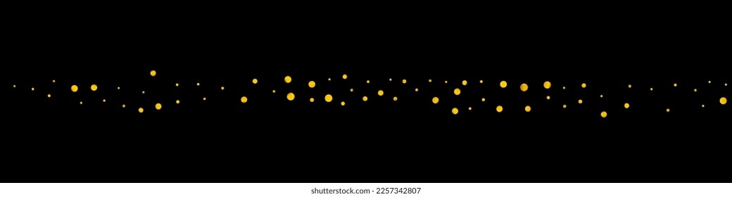 Vector De Lujo De Esparkle Amarillo Negro Fondo Panorámico. Ilustración de brillo festivo. Invitación de vacaciones de polvo dorado. La textura de la caída de la polka.