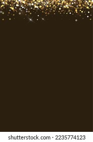Fondo De Lujo De Vector Brillante Amarillo. Ilustración de Shine en Aniversario. Postales de vacaciones de la secuencia de oro. Pancarta de Círculo festivo.