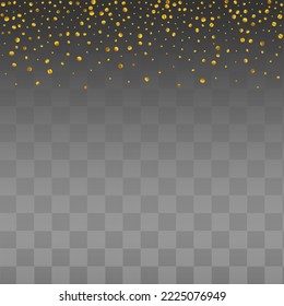 Fondo Transparente Del Vector Brillante Del Esparkle Amarillo. Ilustración del Círculo Dorado. Papel de escritorio Resumen de la Secuencia Dorada. Cartel Aislado De Lluvia.