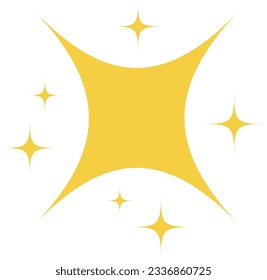 Gelbes, funkelndes Star-Dekorationselement