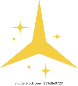 Gelbes, funkelndes Star-Dekorationselement