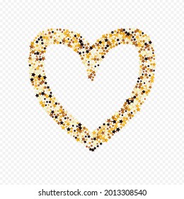 Yellow Sparkle Vector Transparent Background. Golden Abstract Shine Design. Glitter Festive Illustration.  Shiny Luxury Star Texture.