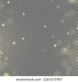 Yellow sparks glitter special blur bokeh effect. Star burst gold sparkles. Sparkling magical dust particle. Defocused Christmas background. Lens flare light sparkle, shiny glittering glow stars vector