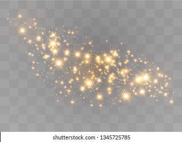 yellow sparks glitter special light effect. 