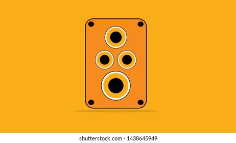 Yellow Speaker Icon for design