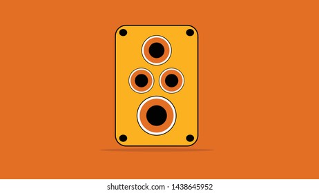 Yellow Speaker Icon for design
