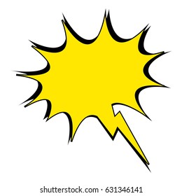 yellow speech bubble communication comic
