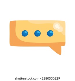 yellow speech bubble message dialogue icon