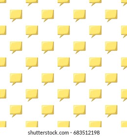 Yellow speech bubble square shape pattern