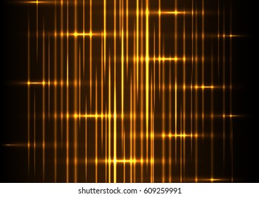 yellow speed light abstract background, glowing straight line  background, vector illustration