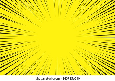 Yellow speed line vector background. Abstract illustration colorful wallpaper for banner business social media advertising. comic backdrop template design.