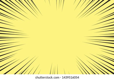 Yellow speed line vector background. Abstract illustration colorful wallpaper for banner business social media advertising. comic backdrop template design. 