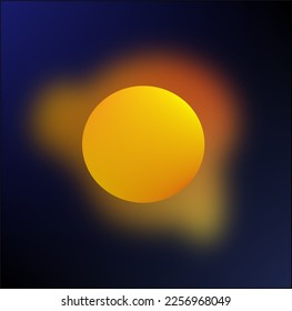 Icono de esfera amarilla con fondo oscuro 