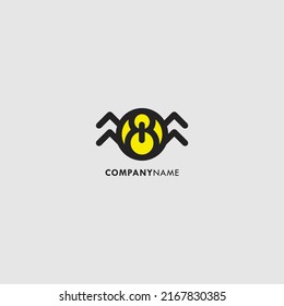 logotipo vectorial moderno de araña amarilla