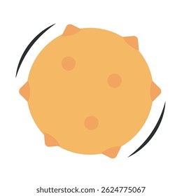 Brinquedo pontiagudo amarelo. Ilustração vetorial