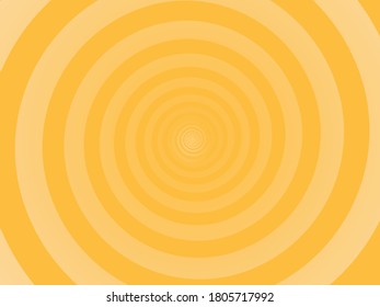 Yellow spiral background. Swirl, circular shape on yellow background. Vector illustration