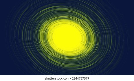 Yellow Spiral Black hole on Galaxy background with Milky Way spiral,Universe and starry concept design,vector