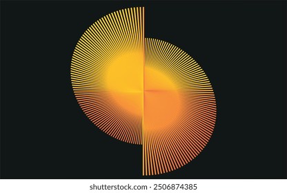 Yellow Spiral Black Hole on Galaxy Background.planet and physics concept design,vector illustration.