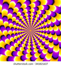 Yellow spirals (spin illusion)