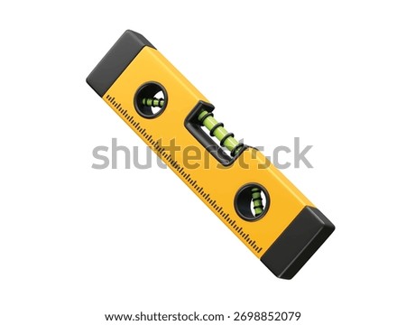 Yellow Spirit Level for Construction and DIY icon illustration render 3d