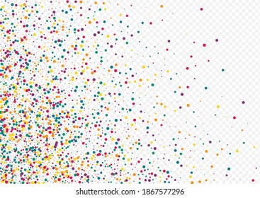 Yellow Splash Carnival Transparent Background. Top Shine Pattern. Vector Dot Backdrop. Green Round Effect Wallpaper.