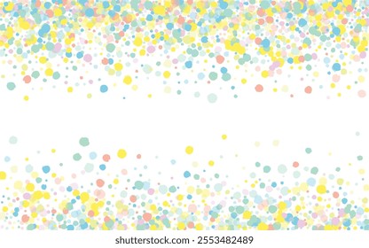 Yellow Splash Decoration White Background. Fun Rain Wallpaper. Top Dot Illustration. Orange Dust Independence Banner.