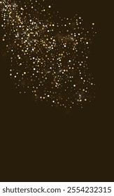 Yellow Splash Happy Vector Luxury Background. Glamour Rain Backdrop. Golden Glow Effect Wallpaper. Dot Falling Texture.