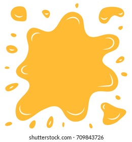 Yellow splash on a white background. Vector illustration
