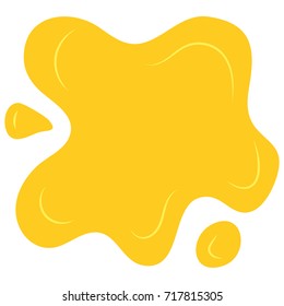 Yellow splash on a white background. Vector illustration
