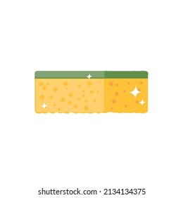 yellow sponge design over white