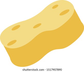 Yellow sponge, illustration, vector on white background.