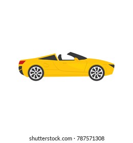 yellow sport car icon vector design