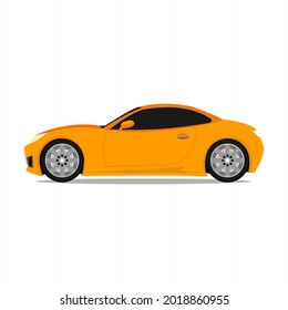 The yellow sport car illustration vector