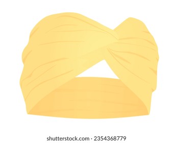 Yellow  sport head band. vector illustration