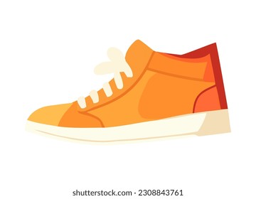 yellow sport shoe template icon isolated