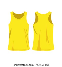 Yellow sport top vector