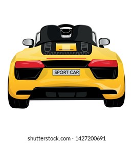 Yellow Sport Toy Car Logo Vector Audi R8 Cabrio 