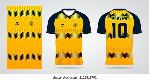 yellow sports jersey design template