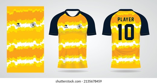 yellow sports shirt jersey design template