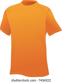 Yellow sports shirt. Vector illustration